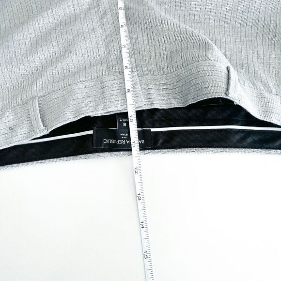 Banana Republic Womens Trouser Pants Ryan Grey Stripe Size 8 - Picture 9 of 11